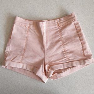 Bullhead Demin Co. High Waisted Pink Zip Shorts